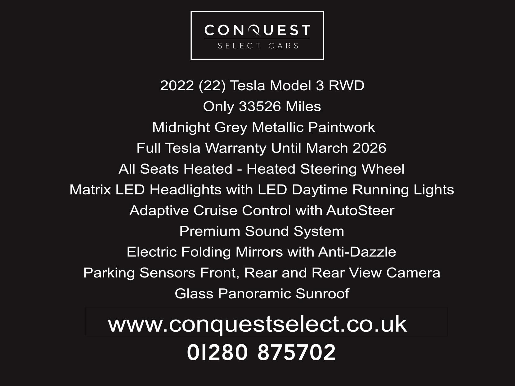Tesla Model 3 Standard Range Plus Saloon 4dr Electric Auto RWD (241 bhp)